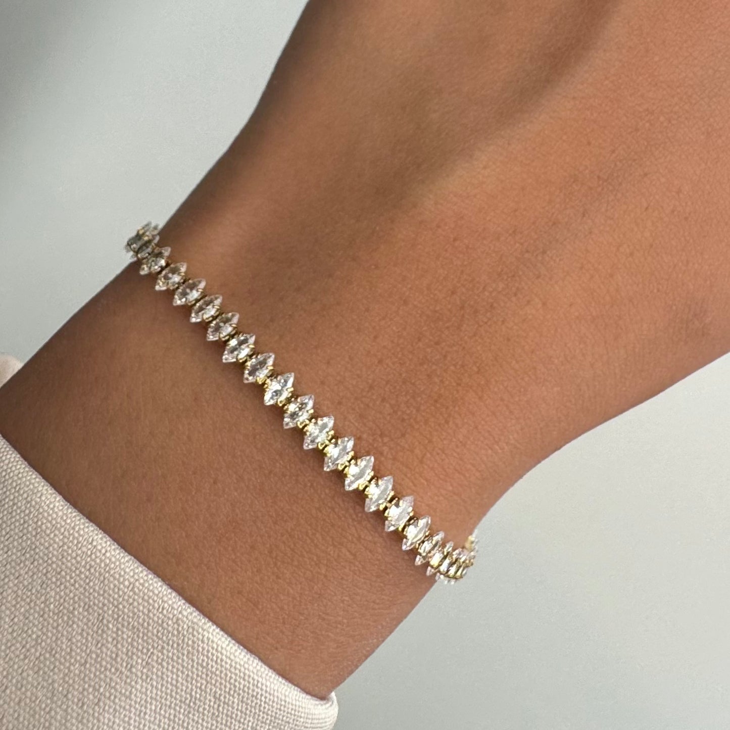 Oval Dainty Tennis Bracelet